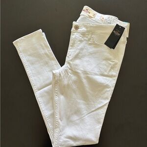 Hollister Low Rise Super Skinny Jeans White Size 7R